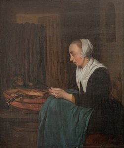 Nukkuva myyjä tekijältä Gabriel Metsu