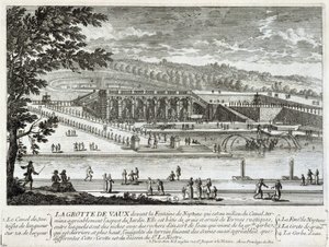 Näkymä Vaux Le Vicomten (Vaux-Le-Vicomten) luolalle - Perelle, 1600-luvun loppu tekijältä Gabriel Perelle