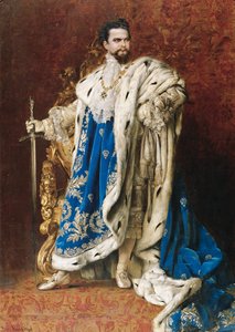 Ludwig II Pyhän Yrjön ritarikunnan suurmestarina, 1887 tekijältä Gabriel Schachinger