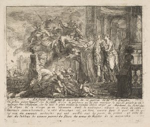 Allegoria Dauphinin toipumisesta, 1752. tekijältä Gabriel de Saint Aubin