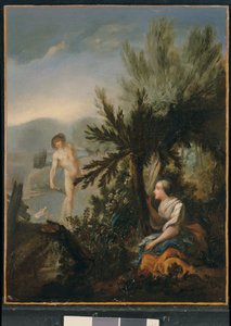 Omatunnon tapaus (öljy kankaalle) tekijältä Gabriel de Saint Aubin