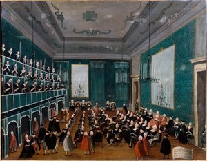 Venetsian sairaaloissa kerätty ja Antonio Vivaldin aikaan kuoroihin kuulunut Ospitalin orvoryhmän cantata delle putte. Gabriel Bellan (1730-1799) maalaus 1700-luvun Palazzo Querini Stampalia Venetsia