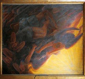Fall of Angels, triptyykki keskuspaneeli tekijältä Gaetano Previati