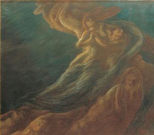 Paolo ja Francesca tekijältä Gaetano Previati