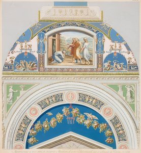 Kehys ja holvi Abrahamin ja kolmen enkelin kanssa. 1774 tekijältä Gaetano Savorelli