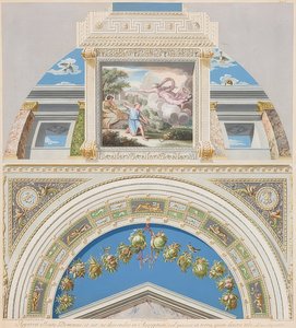 Lunette ja holvi, jossa Jumala ilmestyy Iisakille. 1774 tekijältä Gaetano Savorelli