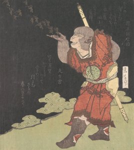 Apinakuningas Songoku, kiinalaisesta romaanista Matka länteen, luultavasti vuodelta 1824.