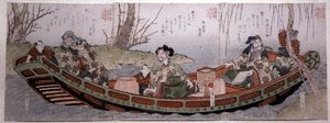 Sendai-ryhmän triptyykki: Shun kuningaskunnan kolme sankaria, n. 1818-1830 (puukiviprintti)