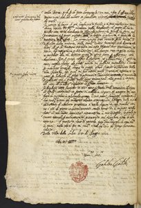 Egerton MS 48 f.10 Letter tekijältä Galileo Galilei