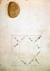 Gal. 48, c. 29b, folio kirjasta "Sidereus Nuncius" tekijältä Galileo Galilei