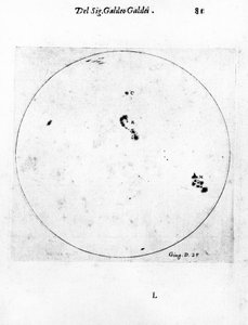 Galileoksen auringonpilkkujen havainto, 1613