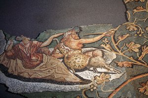 Mosaiikki, joka kuvaa Lycurguen rangaistusta