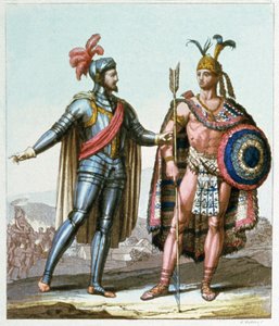 Hernan Cortes tapasi Montezuma II:n vuonna 1519