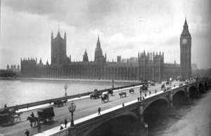 Parlamenttitalo ja Westminster Bridge, 1919