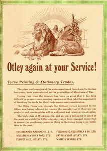 Otley taas palveluksessasi - Paino- ja paperitavarakauppaan, 1919