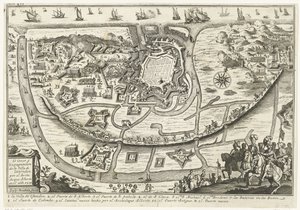 Beleg van Oostende, 1601 Arkkiherttua Alberton piiritys ja Oostenden huvilan tuhoaminen vuonna 1601 (otsikko esineessä)