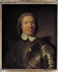 Olivier Cromwellin (1599-1658), Englannin suojelijan muotokuva Oliver Cromwell osallistui ensimmäiseen Englannin vallankumoukseen (1641-1649) Gaspard de Crayerin (1584-1669) maalaukseen. 0,67 x 0,58 m. tekijältä Gaspar de (after) Crayer
