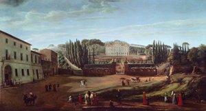 Villa Aldobrandini (öljy kankaalle) tekijältä Gaspar van Wittel