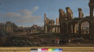 Colosseum ja Forum Romanum, 1711 tekijältä Gaspar van Wittel