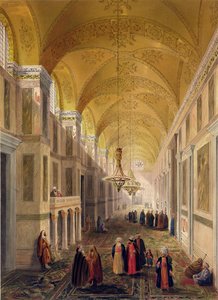Haghia Sophia, levy 2: Narthex, kaiverrus Louis Haghe (1806-85), julkaistu 1852