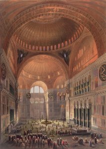 Haghia Sofian sisustus, Konstantinopoli, pubi. 1852