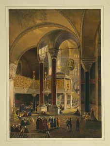 Keisarillinen galleria Ayasofya-moskeijassa, entisessä Hagia Sofian kirkossa. tekijältä Gaspard Fossati