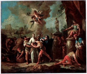 "Pyhän Laurentiuksen marttyyrikuolema", 1700-luku.