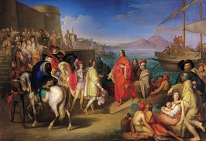 Lorenzo the Magnificentin maihinnousu Napolissa, kirjoittanut Gaspero Martellini tekijältä Gaspero Martellini