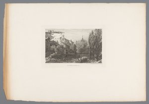 Näkymä purolle lähellä Salinsia Le ruisseau à Salins (otsikko esineessä) Ranskalaiset etsaukset vuodelta 1875 (sarjan nimi) L