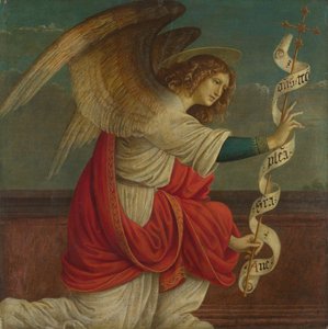 Arkkienkeli Gabriel Paneeli alttaritaulusta: Ilmoitus, ennen vuotta 1511