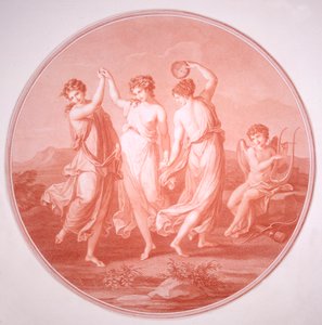 "Kolme armoa ja Amor", c1775-c1792. tekijältä Gavrila Ivanovitch Scorodomoff
