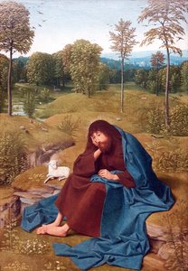 Johannes Kastaja erämaassa tekijältä Geertgen Tot sint Jans