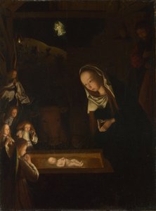 The Nativity at Night, n. 1490 (öljy tammen päällä)
