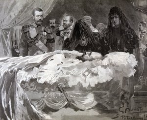 Tsaari Aleksanteri III:n kuolema marraskuussa 1894. tekijältä Gennaro Amato