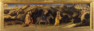 Lento Egyptiin (Predella of the Adoration of the Magi, Pala Strozzi) tekijältä Gentile da Fabriano