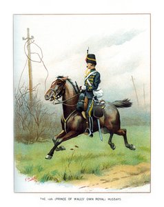 Walesin 10. prinssi omat kuninkaalliset husaarit, vuodelta 1890.