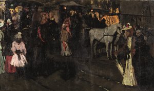 Sunnuntai-ilta Damilla, Amsterdam, noin 1895 (öljy kankaalle).
