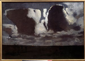 Kuutamo. George Hendrick (Hendrik) Breitnerin (1857-1923) maalaus ec.hol