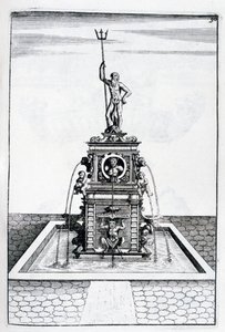 Suihkulähteen suunnittelu, 1664 tekijältä Georg Andreas Bockler