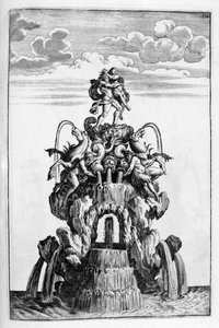 Suihkulähteen suunnittelu, 1664 tekijältä Georg Andreas Bockler