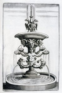 Suihkulähdesuunnittelu, 1664 tekijältä Georg Andreas Bockler