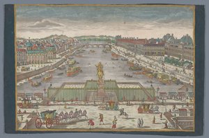 Näkymä Pont Neufille Seine-joen yli Pariisissa, kohti Pont Royalia Gesicht der Neuen Bruck, gegen der Königl. Bruck zu Paris