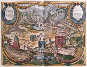 Campi Flegrei - Solfatara di Napoli, Italia Georg Braunin Kölnissä 1617 kirjoittamassa teoksessa "Civitates Orbis Terrarum".