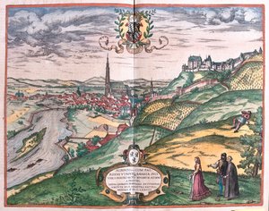 Colonia, Saksa - Georg Braunin teoksessa "Civitates Orbis Terrarum", Köln 1617.