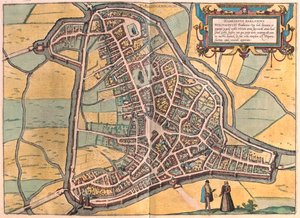 Hertogenbosch, Alankomaat - Georg Braunin "Civitates Orbis Terrarum", Köln 1617. tekijältä Georg Braun