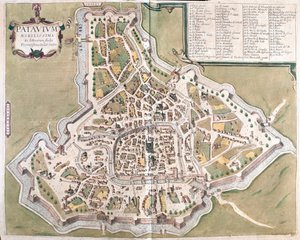Padova, Italia - Georg Braunin teoksessa "Civitates Orbis Terrarum", Köln 1617. tekijältä Georg Braun