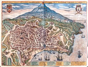 Palmanova, Italia - Georg Braunin teoksessa "Civitates Orbis Terrarum", Köln 1617. tekijältä Georg Braun