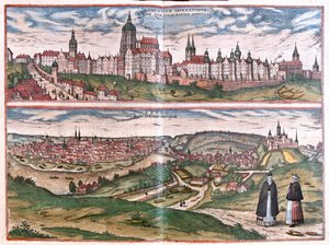 Praha (Böömi), Tšekin tasavalta - Georg Braunin teoksessa "Civitates Orbis Terrarum", Köln 1617. tekijältä Georg Braun