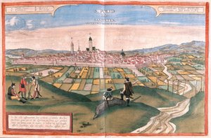 Sankt Polten, Itävalta - Georg Braunin teoksessa "Civitates Orbis Terrarum", Köln 1617. tekijältä Georg Braun