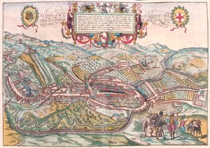 Serravalle, Vittorio Veneto (Treviso), Italia - Georg Braunin "Civitates Orbis Terrarum", Köln 1617. tekijältä Georg Braun